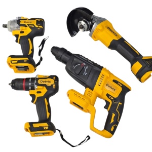 Set scule electrice cu acumulator: pistol impact, masina insurubat, bormasina percutie si polizor unghiular (flex)