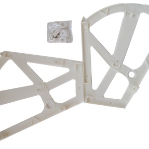 Set suport pantofar plastic alb doua randuri