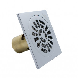 Sifon pardoseala cu ventil alama si capac inox VEN-S1022