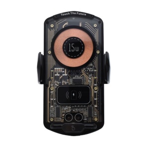Suport Auto A6 cu Incarcare Wireless 15W si Touch Control - Img 3