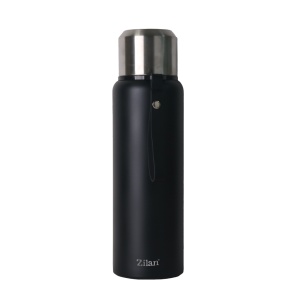 Termos portabil Zilan ZLN9914, capacitate 1L, pastreaza rece 24 ore, cald 12 ore, pereti dublii, negru