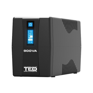 UPS 900VA / 500W LCD Line Interactive AVR 2 Schuko USB TED