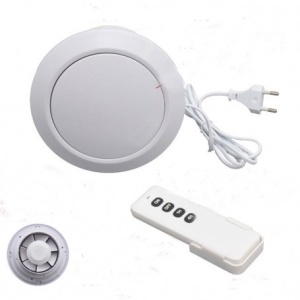 Ventilator rotund de baie 150 mm - 15W cu clapeta automata, telecomanda si programare - IPX2