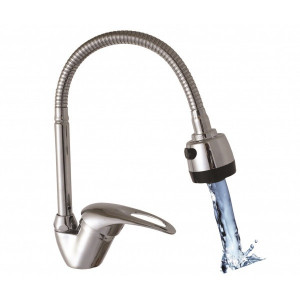 Baterie bucatarie dus flexibil, 2 jeturi, Zilan-Inox,