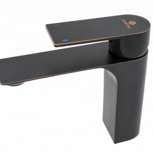 Baterie lavoar tip stalp design MODERN NEGRU