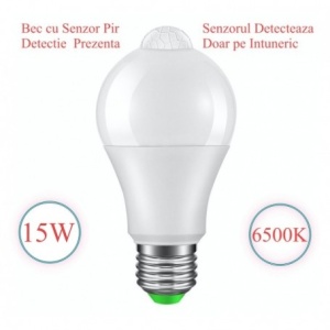 Bec cu LED si Senzor de Miscare E27 - 15W - 6500K - Img 5