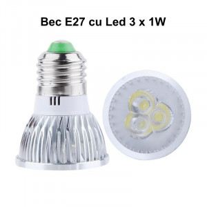 Bec E27 cu led 3W - 220V