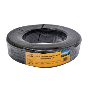 Cablu Solar 6mm negru PV1-F din cupru placat cu staniu si izolatie dubla din PVC, 100ml / rola - Img 4
