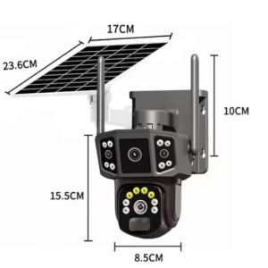 Camera Smart AI Video Supraveghere V380 Pro 4G , panou solar maxi, rezolutie 12MP 6K UltraHD - Img 2