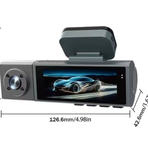 Camera video auto tripla, cu afisaj - Img 3