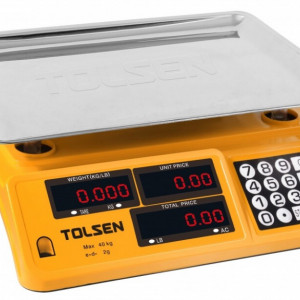 Cantar elctric digital , afisaj dublu, 40 Kg, Tolsen