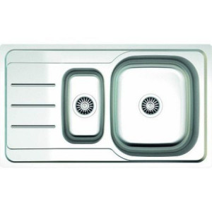 Chiuveta pentru blat cuva mare si cuva mica dreapta ,Z-INOX, 50x86 cm