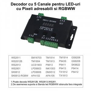 Controler DMX512 Adresabil Pixel Led SP201E - Img 3