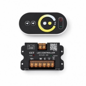 Controler LED CCT 5-24V 20A Bluetooth pentru Banda LED Alb Cald Rece BT102