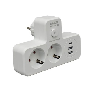 Dublu Stecher Multifunctional cu 2 x Usb QC3.0 - 1PD 20W si Lumina de Veghe - Img 2