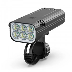Far aliaj 6 LED, 450 lumeni, 5 moduri luminare, capacitate baterie 5200 mAh