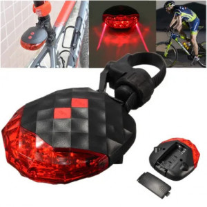 Far fata zoom, stop spate laser, manusi half finger, set kit complet, negru - Img 3