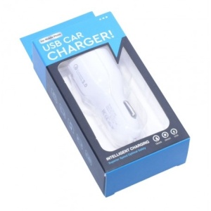 Incarcator Auto 2 x Usb 3.0 / D-15, Alb - Img 4