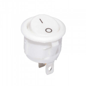 Intrerupator buton on - off, alb 30 x 20mm