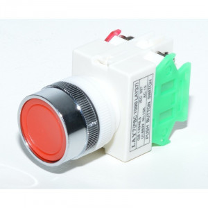 Intrerupator Push Motor LAY-7 Rosu - Img 3