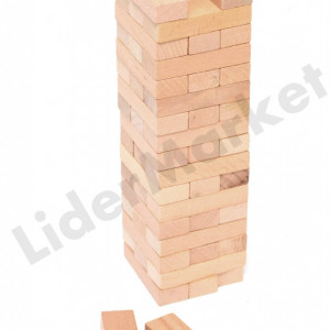 Joc jenga din lemn 25 x 8 cm