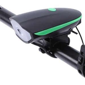 lanterna led cu sonerie bicicleta, 100 lm, fixare ghidon, 3 moduri iluminare, rezistenta apa
