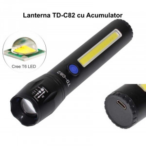 Lanterna TD-C82-5W cu acumulator - Img 3