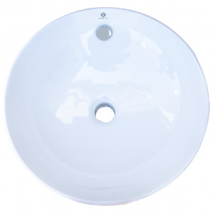 Lavoar ceramic ERMETIQ ROUND cu preaplin montaj pe blat 410x410x165