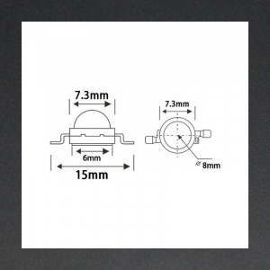 Led SMD 1W Lumina Alb-Rece 6500K - Img 3