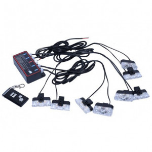 Lumina auto stroboscop alb-galben, 12V - 30W