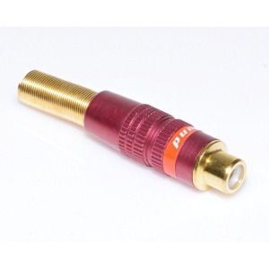 Mufa RCA Mama gold-rosu cu arc