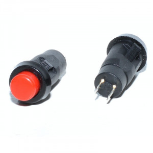 Push buton rosu cu revenire 12x32 mm