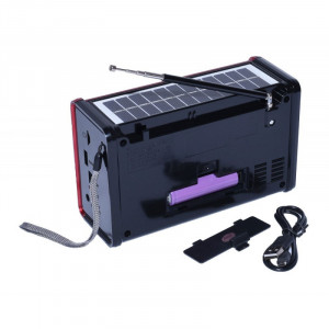 Radio XB-864 cu panou solar si lanterna - Img 2