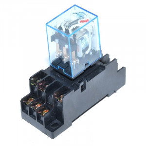 Releu 24V AC electromagnetic 11 pini cu soclu
