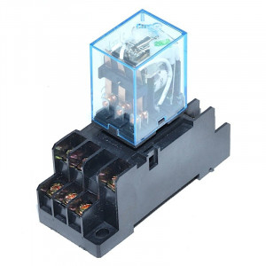 Releu 48V DC , Elecromagnetic 11 Pini cu Soclu