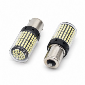 Set 2 Becuri Auto LED 1156 pentru Marsarier, Albe, 12V, Soclu BA15D