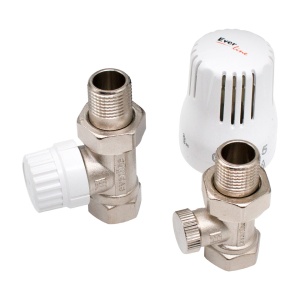 Set robineti termostatici radiator in linie 1/2"