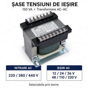 Transformator de Comanda BK-150VA 220/380/440V cu Iesiri Multiple - Img 2