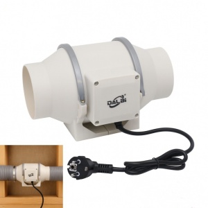 Ventilator Profesional pentru Tubulatura in Linie HZ-125, Putere 40W, Debit 310m3/h, Ø125mm