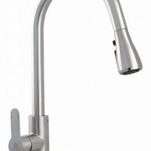 Baterie bucatarie INOX cu dus extractibil