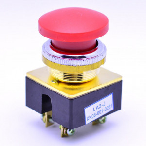 Buton Motor Push Fara Retinere Rosu LA2-J