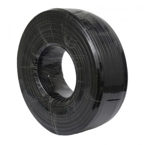 Cablu Coaxial RG6 cu Alimentare 2x0,75mm / Negru - 100m/Rol - Img 2