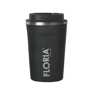Cana de cafea Floria ZLN9970 tip termos, capacitate 380ml, interior din inox, pereti dublii, gri