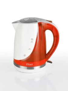 Cana electrica ZILAN ZLN-1303,Rosu Capacitate 1.7L, 1850-2200W, Baza rotativa