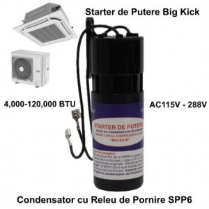Condensator cu Releu de Pornire, Starter de Aer Conditionat AC-SPP6 / 4000-120000BTU - Img 3