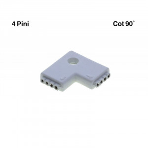 Conector cot 90 grade banda LED RGB