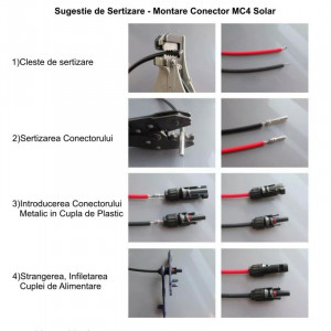 Conector MC4 de sistem solar fotovoltaic - KIT 10 x set F/M - Img 3