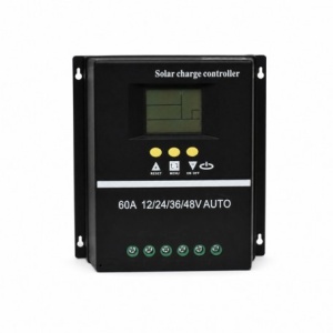 Controler Incarcare Solara PWM 60A, 12/24/36/48V Auto, LCD si 2 USB
