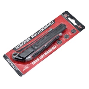 Cutter Profesional din Aluminiu cu lama 18mm Neagra - Img 5