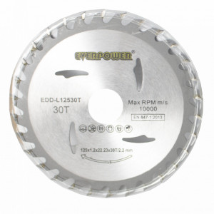Disc pentru lemn dinti placati 125x1.2x22.23x30T/2
